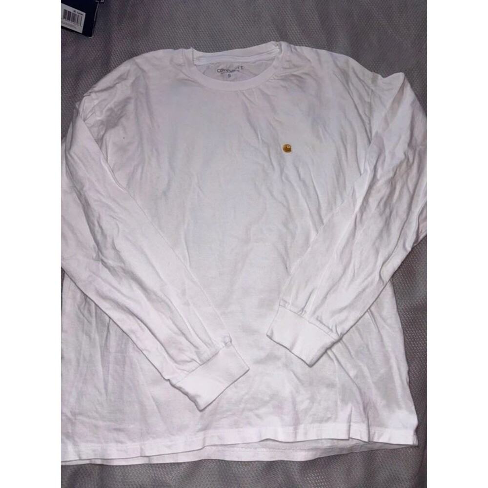 Women’s white Carhartt cotton long sleeve shirt size S gorpcore workwear utility
